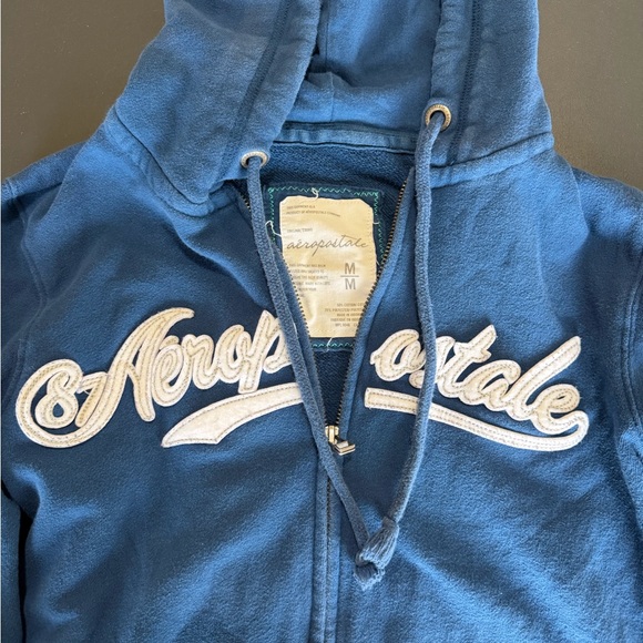 Aeropostale Blue Zip-Up Hoodie - Picture 2 of 3